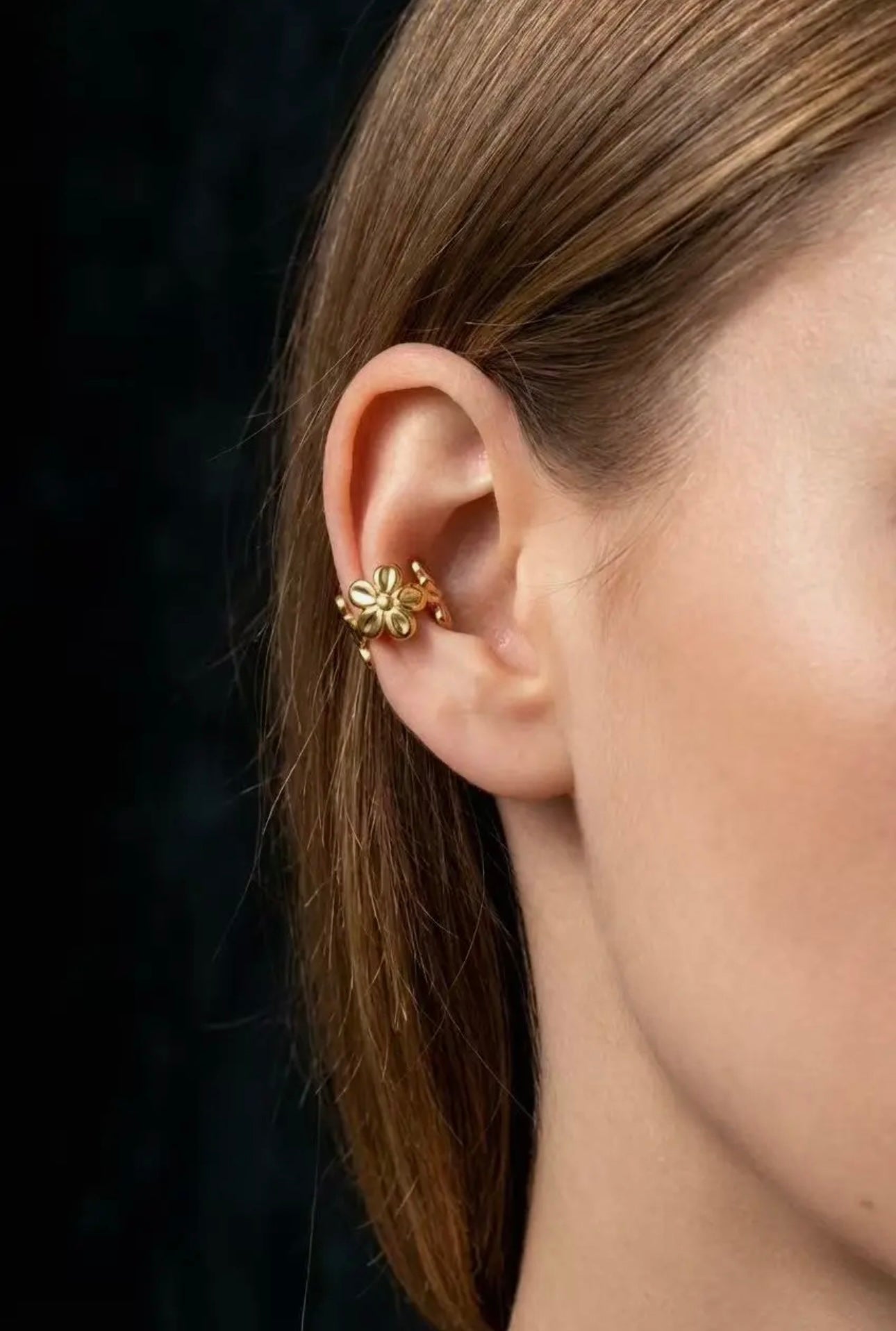 Earcuff bague oreille Rosy
