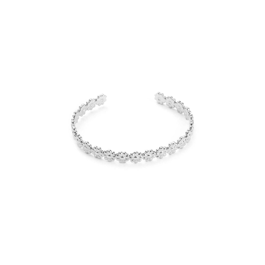 Jonc fleur argent
